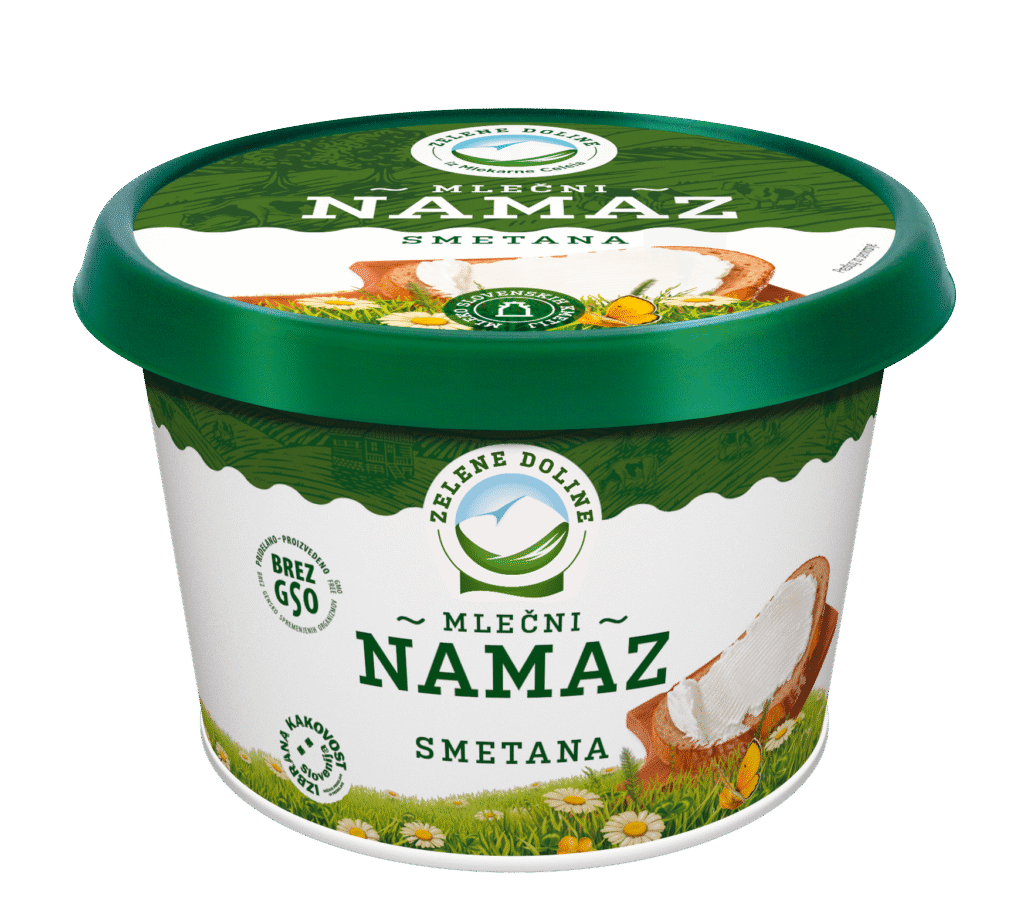 Mlečni namaz smetana zelene doline