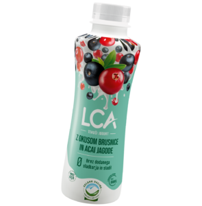 LCA 0 tekoči jogurt z okusom brusnice in acai jagode