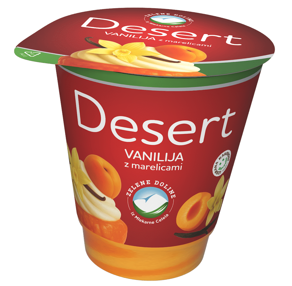 Desert vanilija z marelicami Zelene Doline