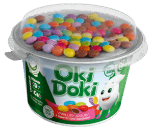 Oki doki jogurt z mavričnimi bonboni