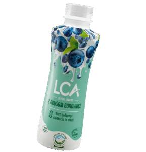 LCA 0 tekoči jogurt z okusom borovnice