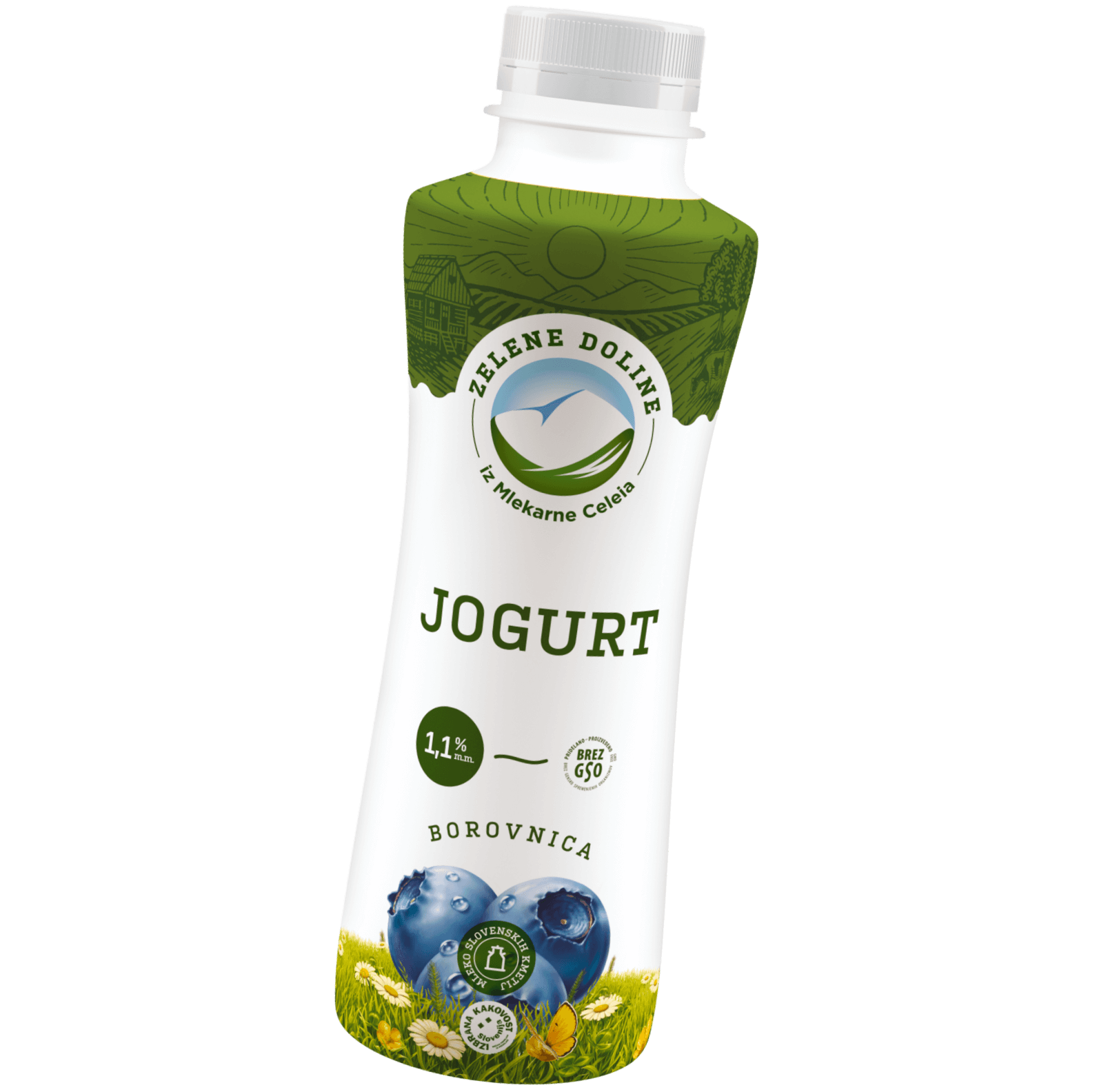 Sadni tekoči jogurt borovnica