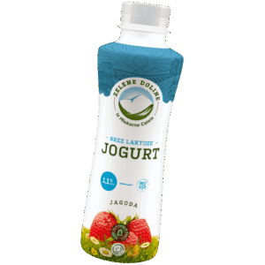 Sadni tekoči jogurt jagoda, brez laktoze