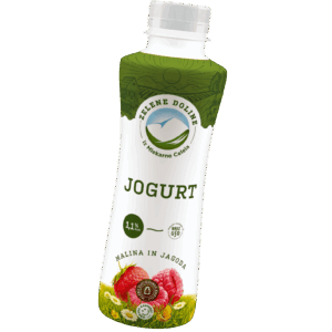 Sadni tekoči jogurt malina in jagoda